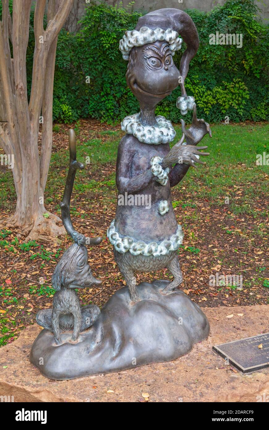 Texas, Abilene, capitale d'America dei Storybook, scultura, il Dr. Seuss "The Grinch and Max" Foto Stock