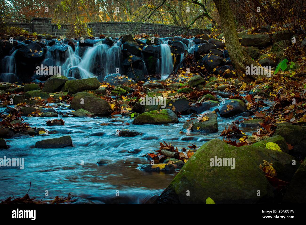 Clove Lakes cascata Foto Stock