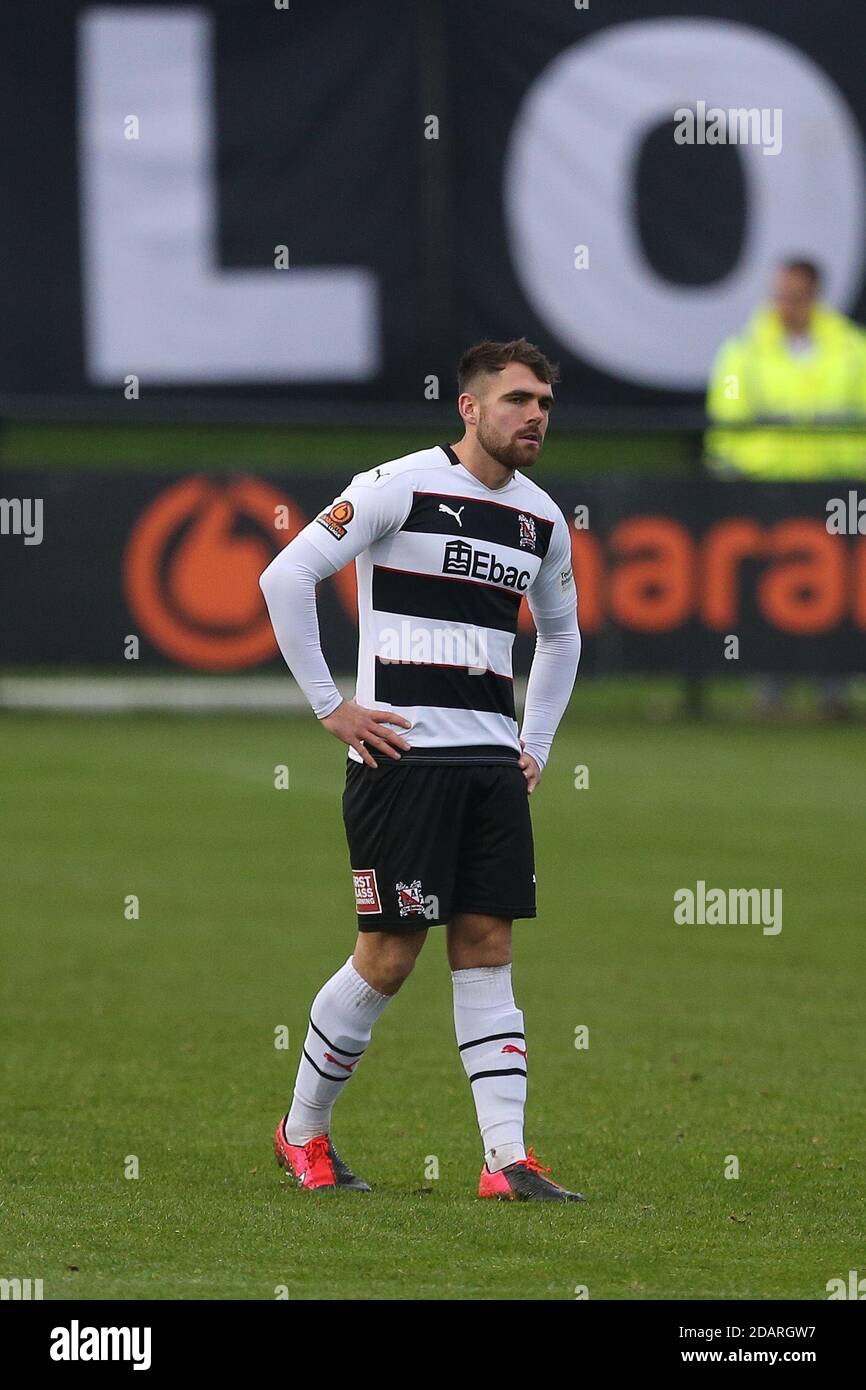 DARLINGTON, INGHILTERRA. 14 NOVEMBRE ben Hedley di Darlington durante la Vanarama National League North match tra Darlington e AFC Telford United a Blackwell Meadows, Darlington sabato 14 novembre 2020. (Credit: Mark Fletcher | MI News) Credit: MI News & Sport /Alamy Live News Foto Stock
