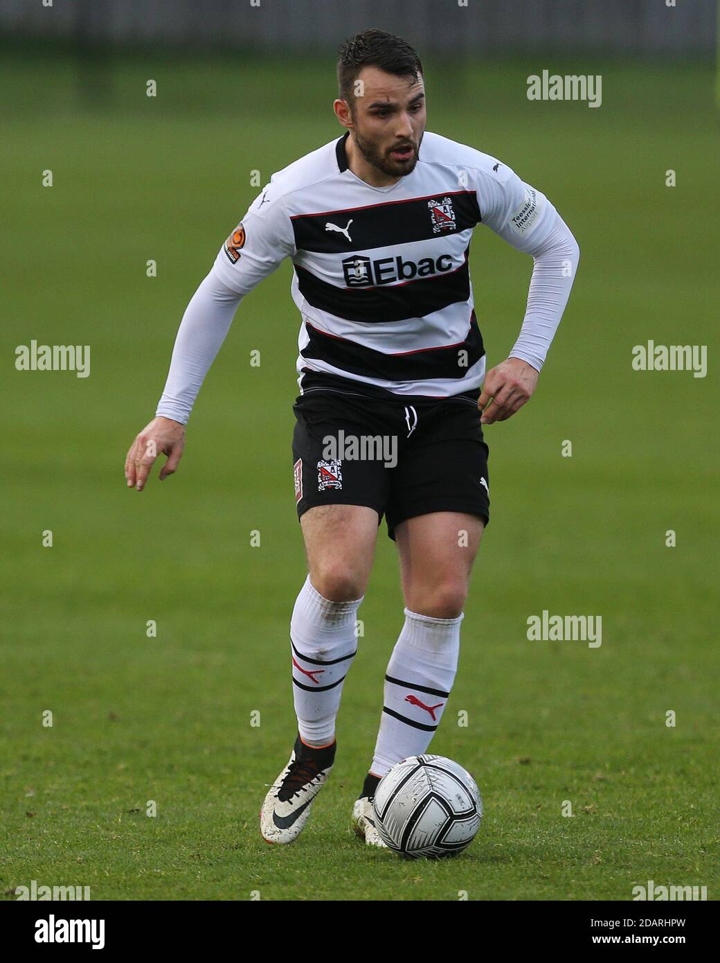 DARLINGTON, INGHILTERRA. 14 NOVEMBRE David Atkinson di Darlington durante la Vanarama National League North match tra Darlington e AFC Telford United a Blackwell Meadows, Darlington sabato 14 novembre 2020. (Credit: Mark Fletcher | MI News) Credit: MI News & Sport /Alamy Live News Foto Stock