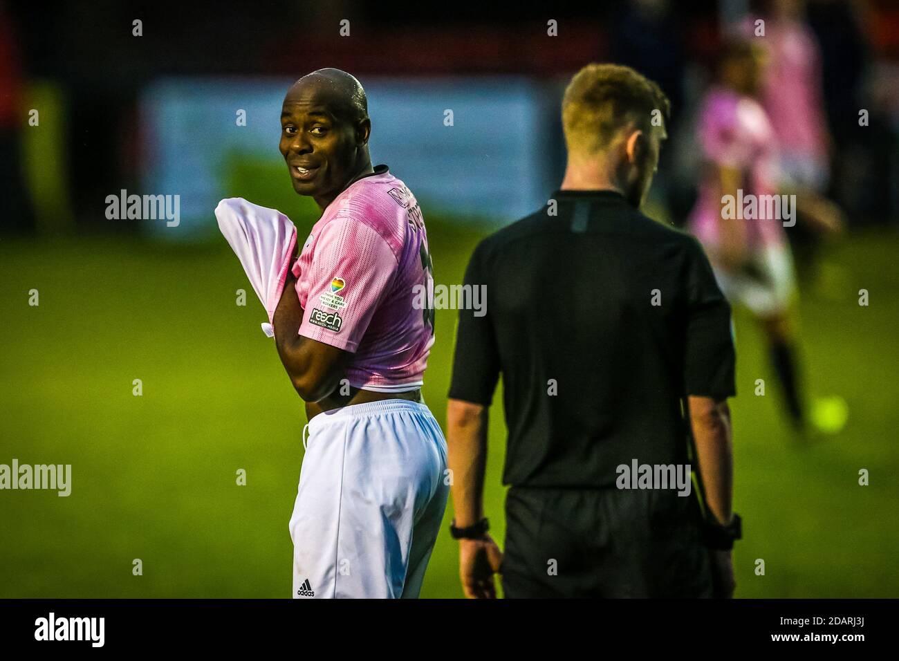 DARLINGTON, INGHILTERRA. 14 NOVEMBRE Theo Streete di AFC Telford durante la Vanarama National League North match tra Darlington e AFC Telford United a Blackwell Meadows, Darlington sabato 14 novembre 2020. (Credit: Mark Fletcher | MI News) Credit: MI News & Sport /Alamy Live News Foto Stock