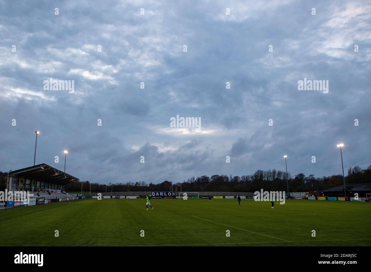 DARLINGTON, INGHILTERRA. 14 NOVEMBRE UNA visione genrale di Blackwell Meadows durante la Vanarama National League North match tra Darlington e AFC Telford United a Blackwell Meadows, Darlington sabato 14 novembre 2020. (Credit: Mark Fletcher | MI News) Credit: MI News & Sport /Alamy Live News Foto Stock