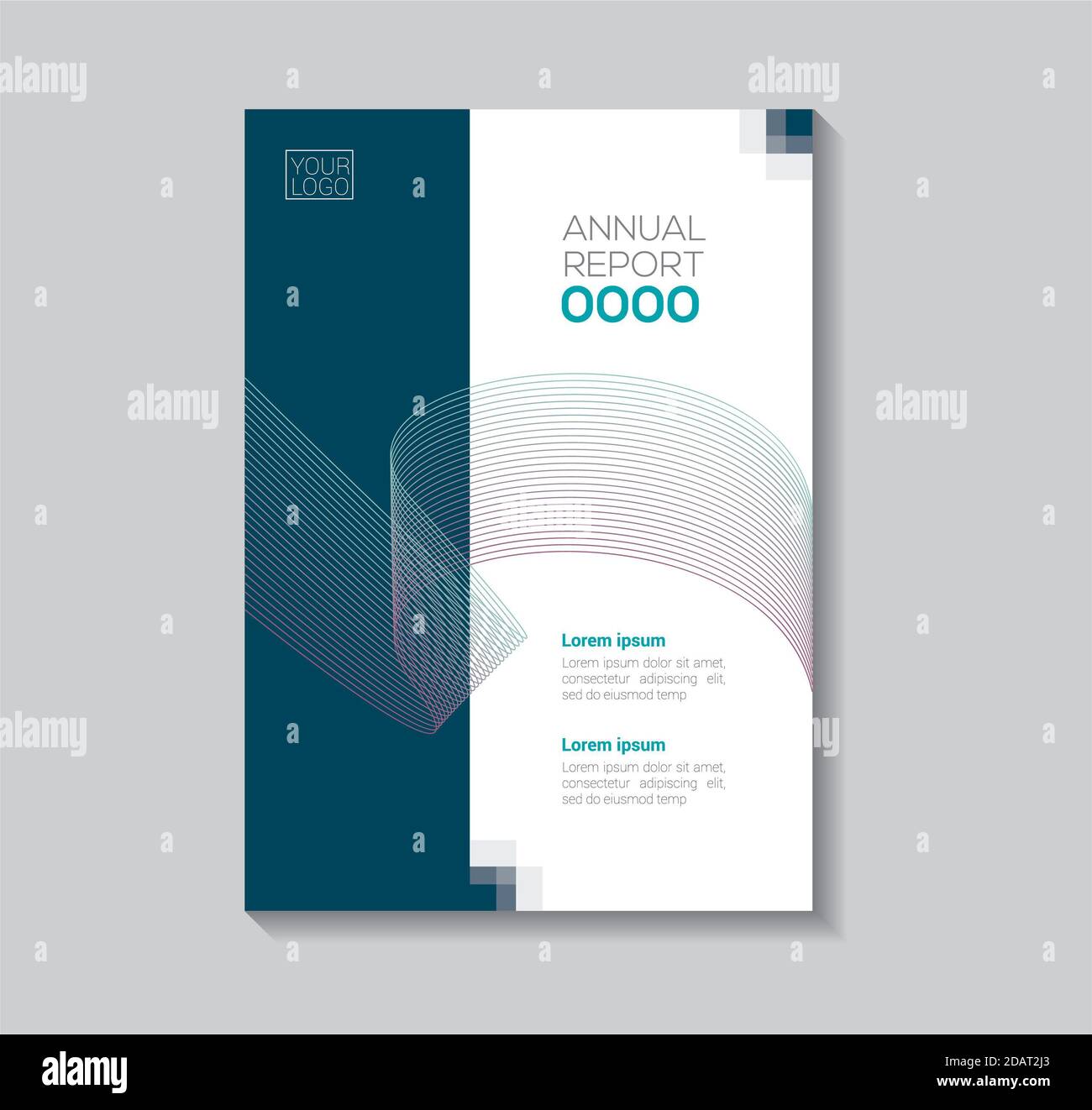 Modello vettoriale astratto modello geometrico della brochure modello di progettazione da utilizzare come rapporto annuale dell'azienda, poster, volantino - Vector Foto Stock