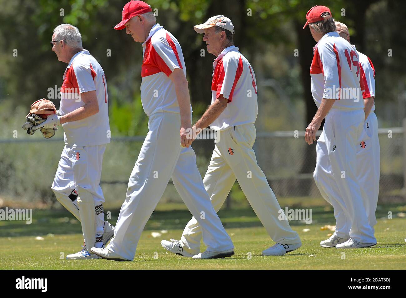 Novembre 2020. Benalla Bushrangers oltre gli anni '60 contro Country Cricket Victoria Foto Stock