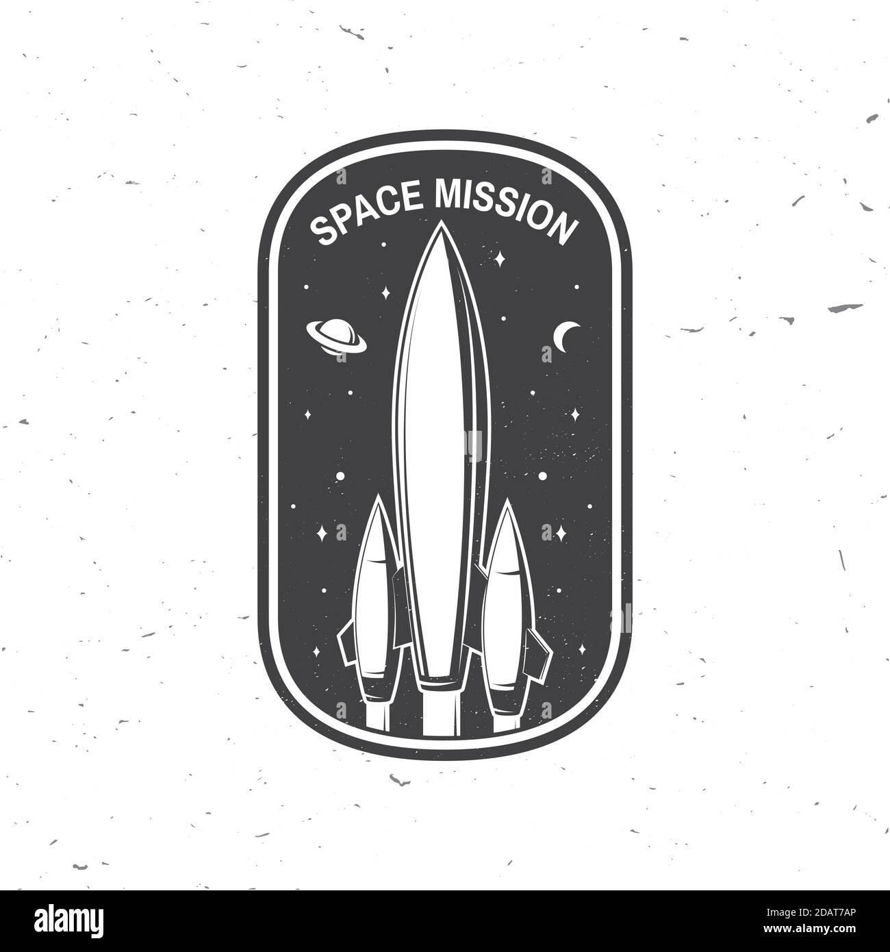 Logo Space Mission, badge, patch. Illustrazione vettoriale. Concetto per camicia, stampa, timbro, overlay o modello. Design tipografico vintage con razzo spaziale e silhouette Mars. Illustrazione Vettoriale Logo Space Mission, badge, patch. Illustrazione vettoriale. Concetto per camicia, stampa, timbro, overlay o modello. Design tipografico vintage con razzo spaziale e silhouette Mars. Illustrazione Vettoriale