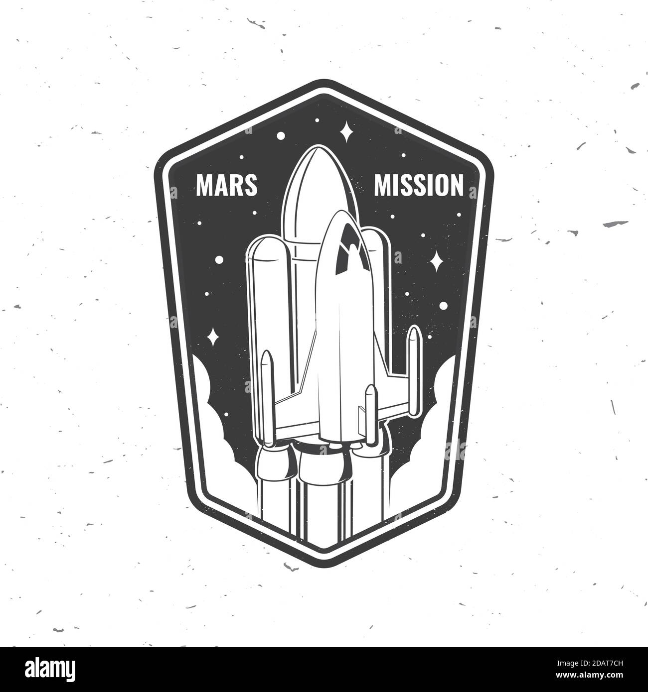 Mars mission logo, badge, patch. Illustrazione vettoriale. Concetto per camicia, stampa, timbro, overlay o modello. Design tipografico vintage con razzo spaziale e silhouette Mars. Illustrazione Vettoriale Mars mission logo, badge, patch. Illustrazione vettoriale. Concetto per camicia, stampa, timbro, overlay o modello. Design tipografico vintage con razzo spaziale e silhouette Mars. Illustrazione Vettoriale