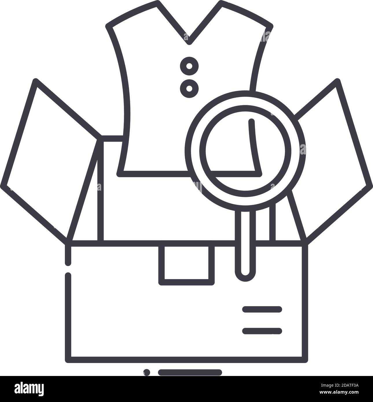 Icona Cargo, illustrazione lineare isolata, vettore a linee sottili, segno di disegno web, simbolo di concetto di contorno con tratto modificabile su sfondo bianco. Illustrazione Vettoriale