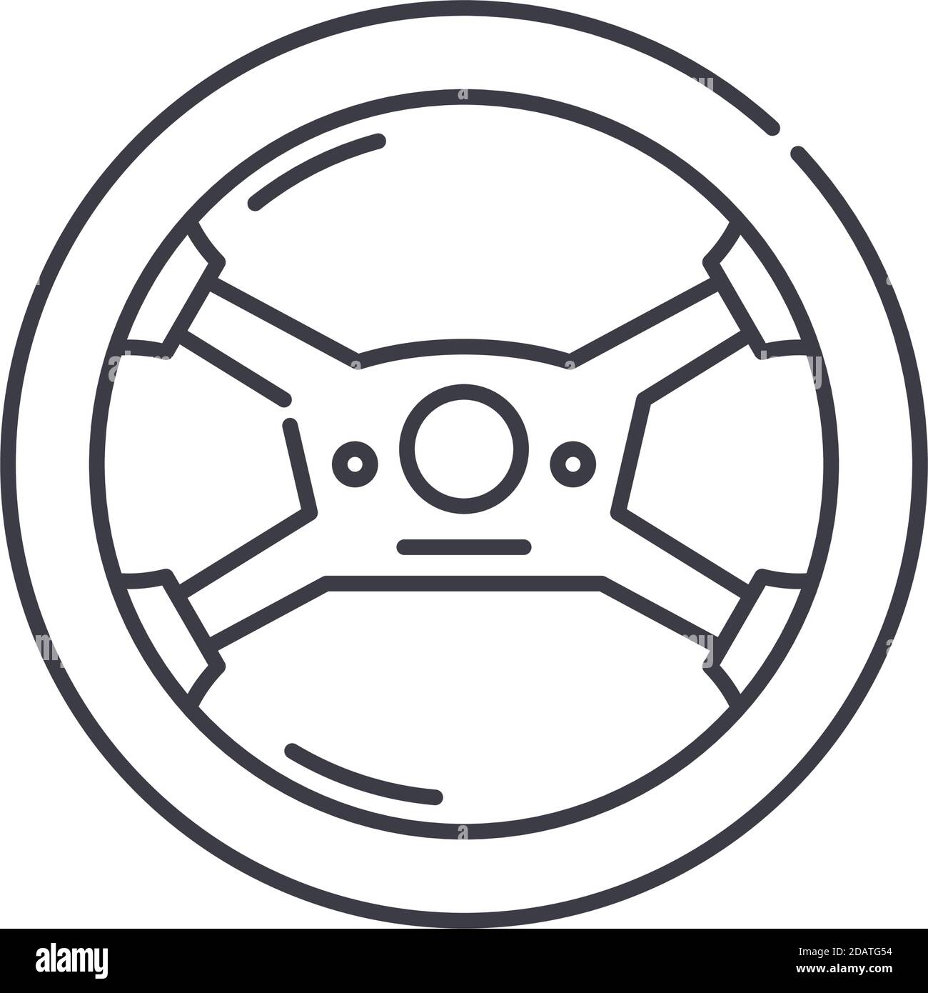 Icona del volante dell'auto, illustrazione isolata lineare, vettore di  linee sottili, simbolo di disegno web, simbolo di concetto di contorno con  tratto modificabile su bianco Immagine e Vettoriale - Alamy