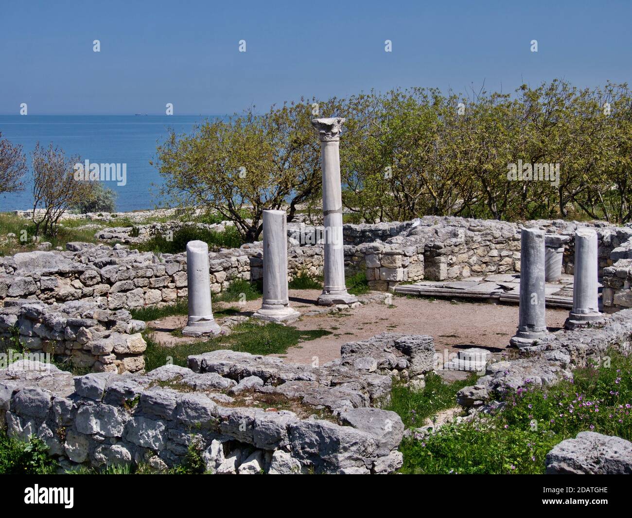 SEVASTOPOL, CRIMEA - Museo storico e Archeologico-Riserva Chersonese Taurian Foto Stock