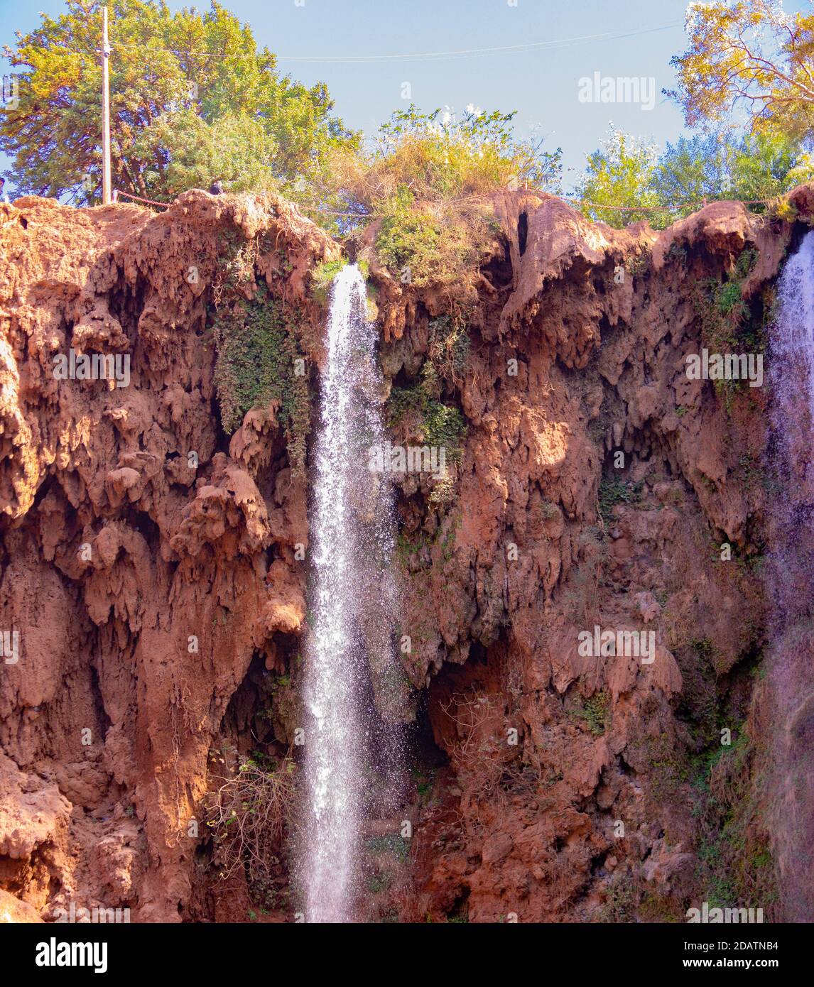 Cascate di Ouzoud vicino a Marrakech in Alto Atlante, Marocco. Nord Africa. Foto Stock