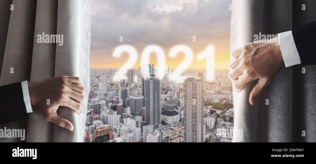 2021 nuovo trend di business e investimenti Foto Stock