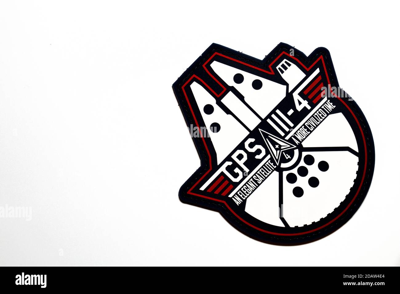 Falcon 9 GPS III-4 Space Mission PVC Patch Foto Stock
