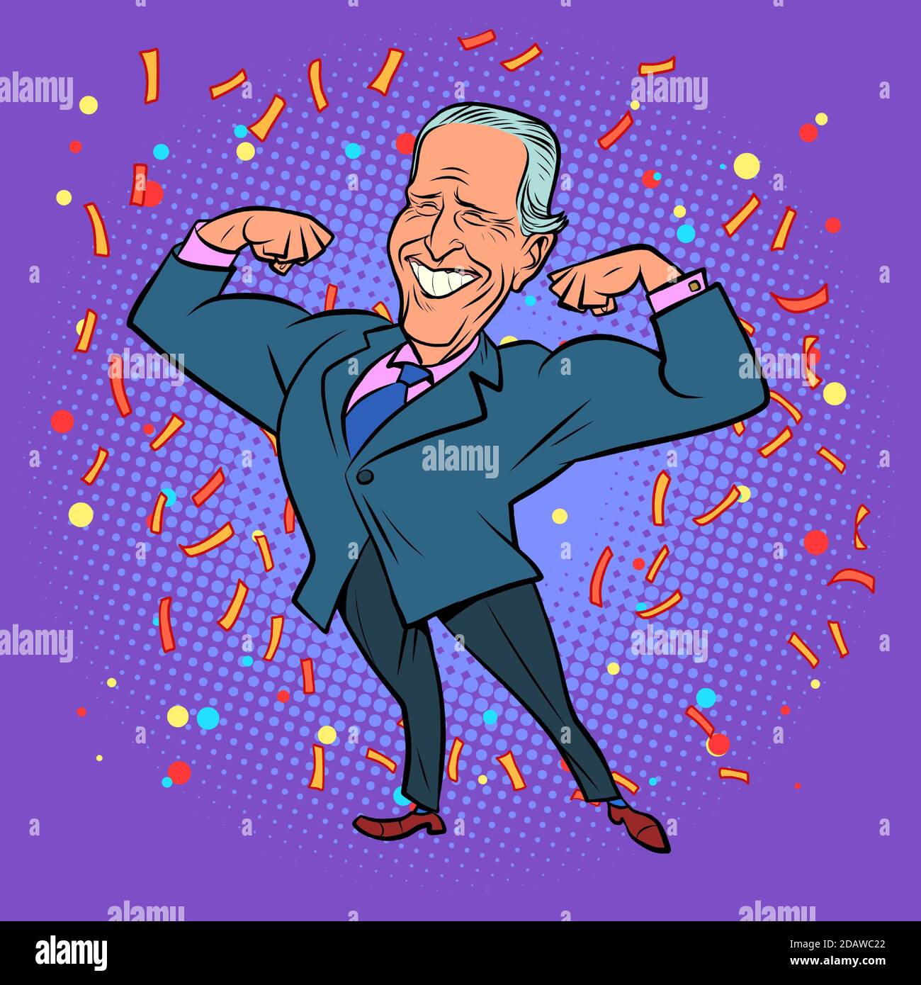 Joe Biden, presidente eletto degli Stati Uniti Illustrazione Vettoriale