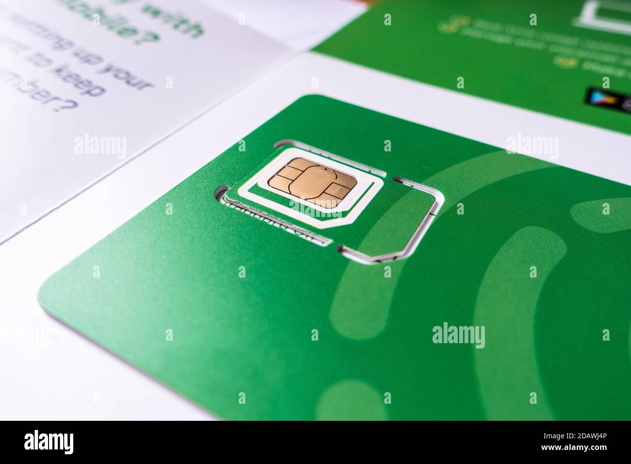 ID SIM mobile Foto Stock