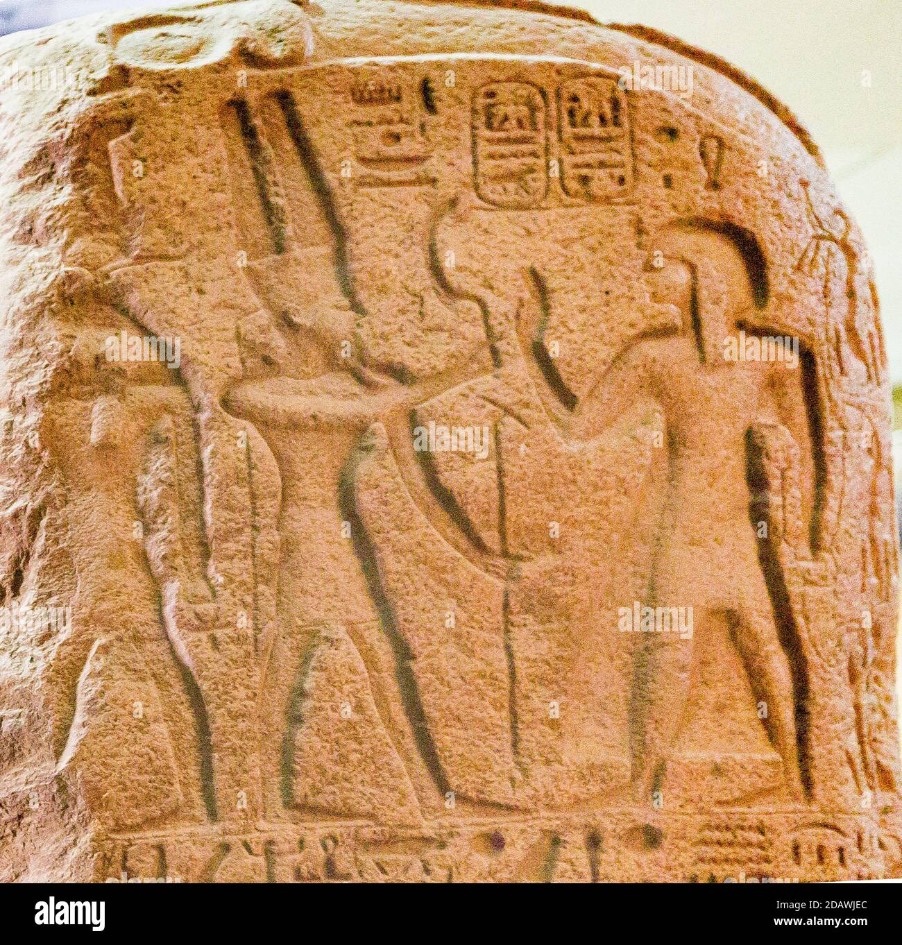 Egitto, Cairo, Museo Egizio, stele di Merenptah commemorando la sua campagna contro il libico, anno 5 del suo regno. Granito, di Kom el Ahmar. Foto Stock