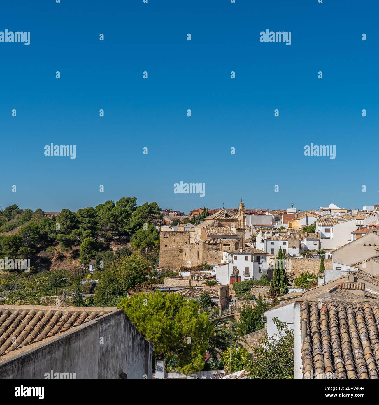 Vista aerea della città di Ubeda con il tetto delle case, Andalusia, Spagna Foto Stock