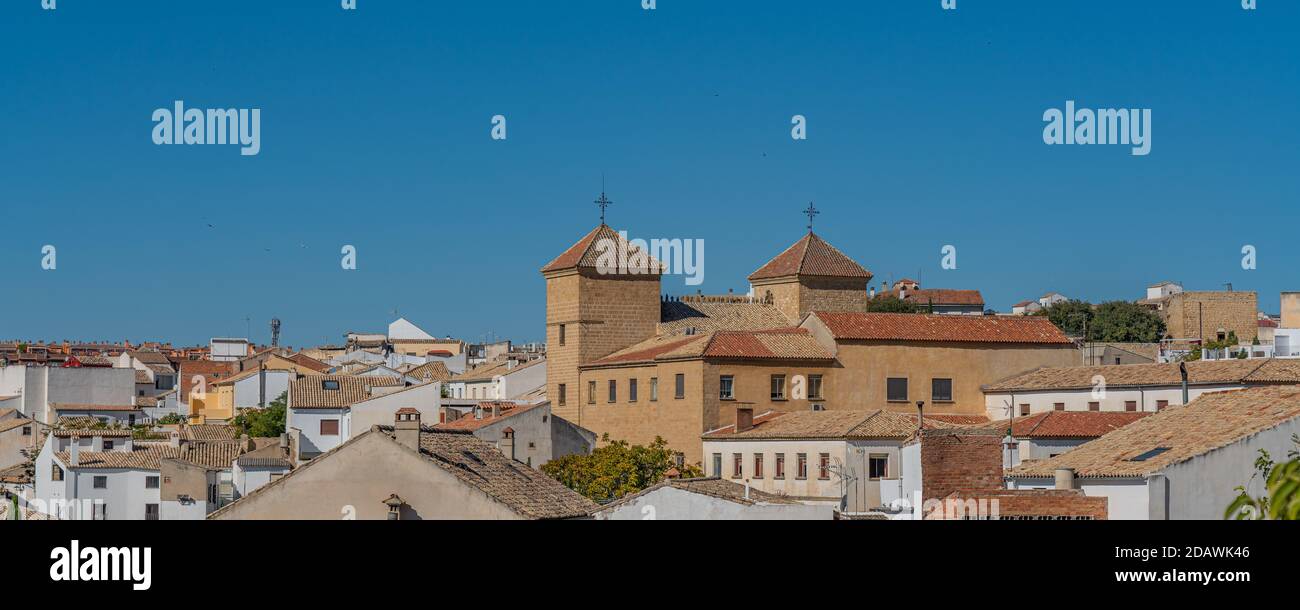 Vista aerea della città di Ubeda con il tetto delle case, Andalusia, Spagna panorama Foto Stock