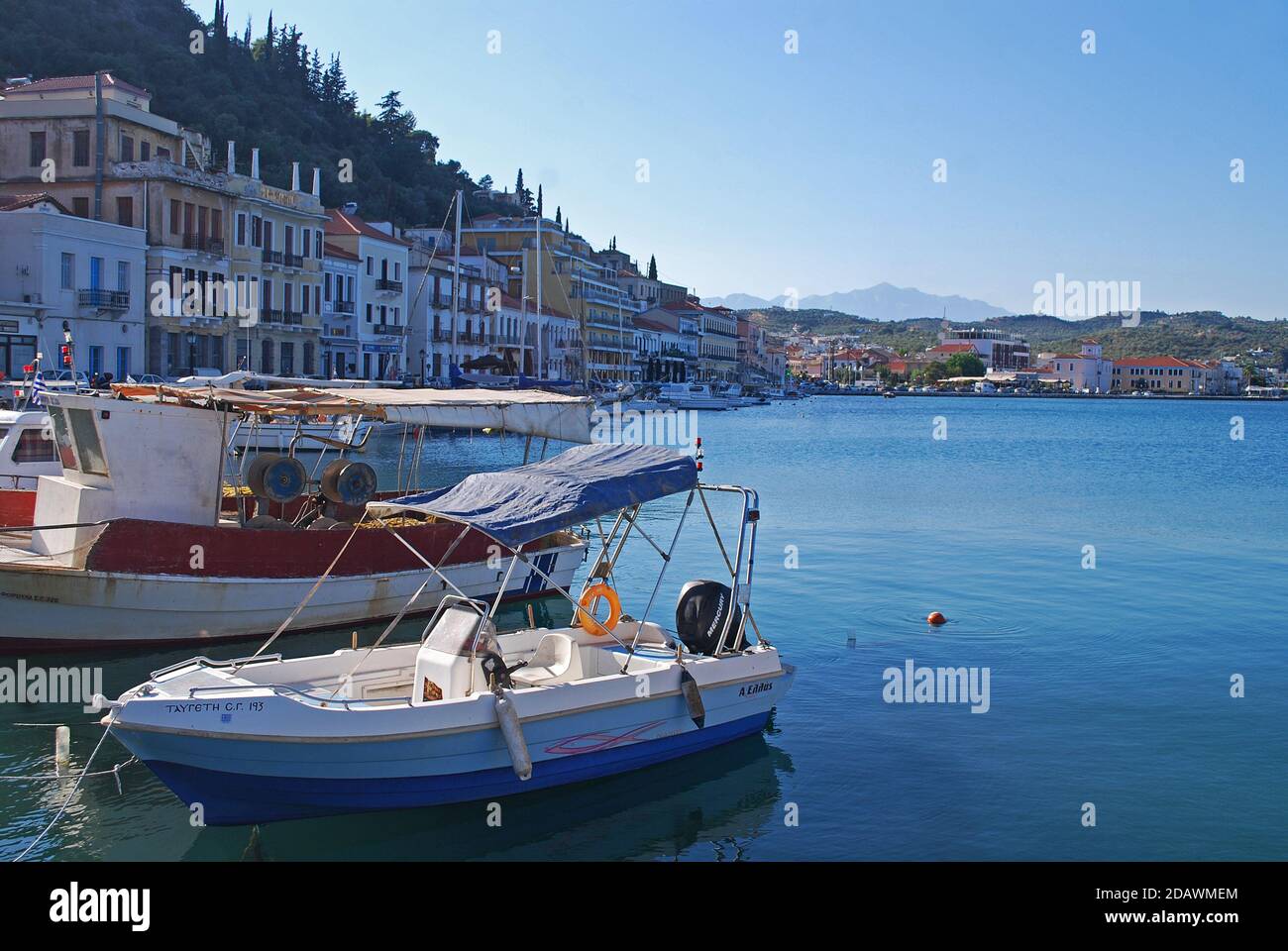 Gytheio nel Peloponneso, città portuale greca Foto Stock