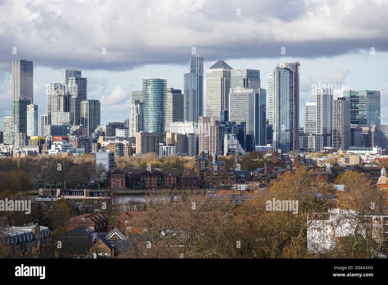 Distretto di Canary Wharf a Londra, Inghilterra, Regno Unito, Regno Unito Foto Stock