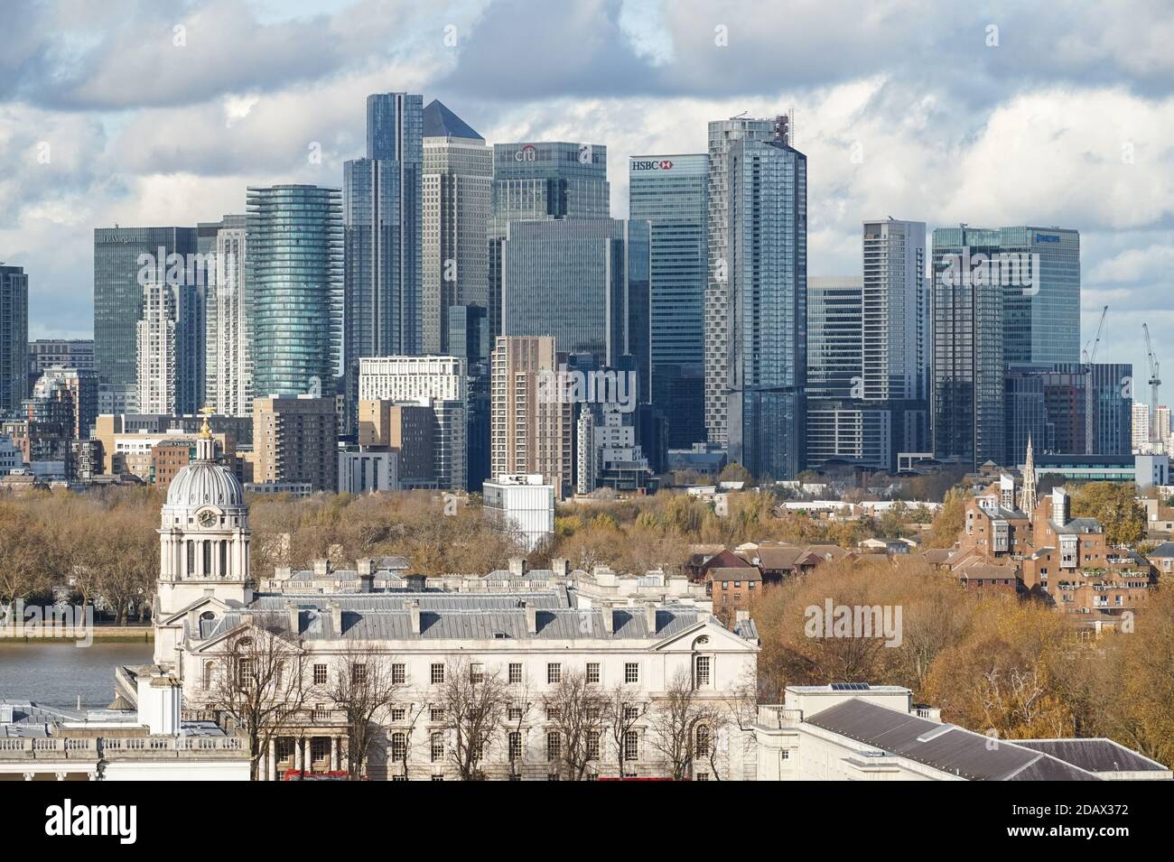 Distretto di Canary Wharf a Londra, Inghilterra, Regno Unito, Regno Unito Foto Stock