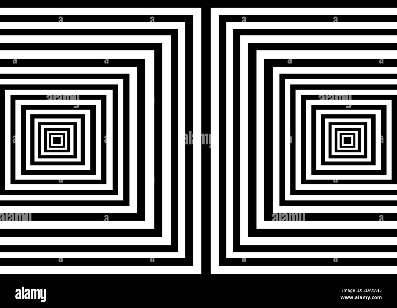 astratto retangolare sfondo bianco e nero Foto Stock