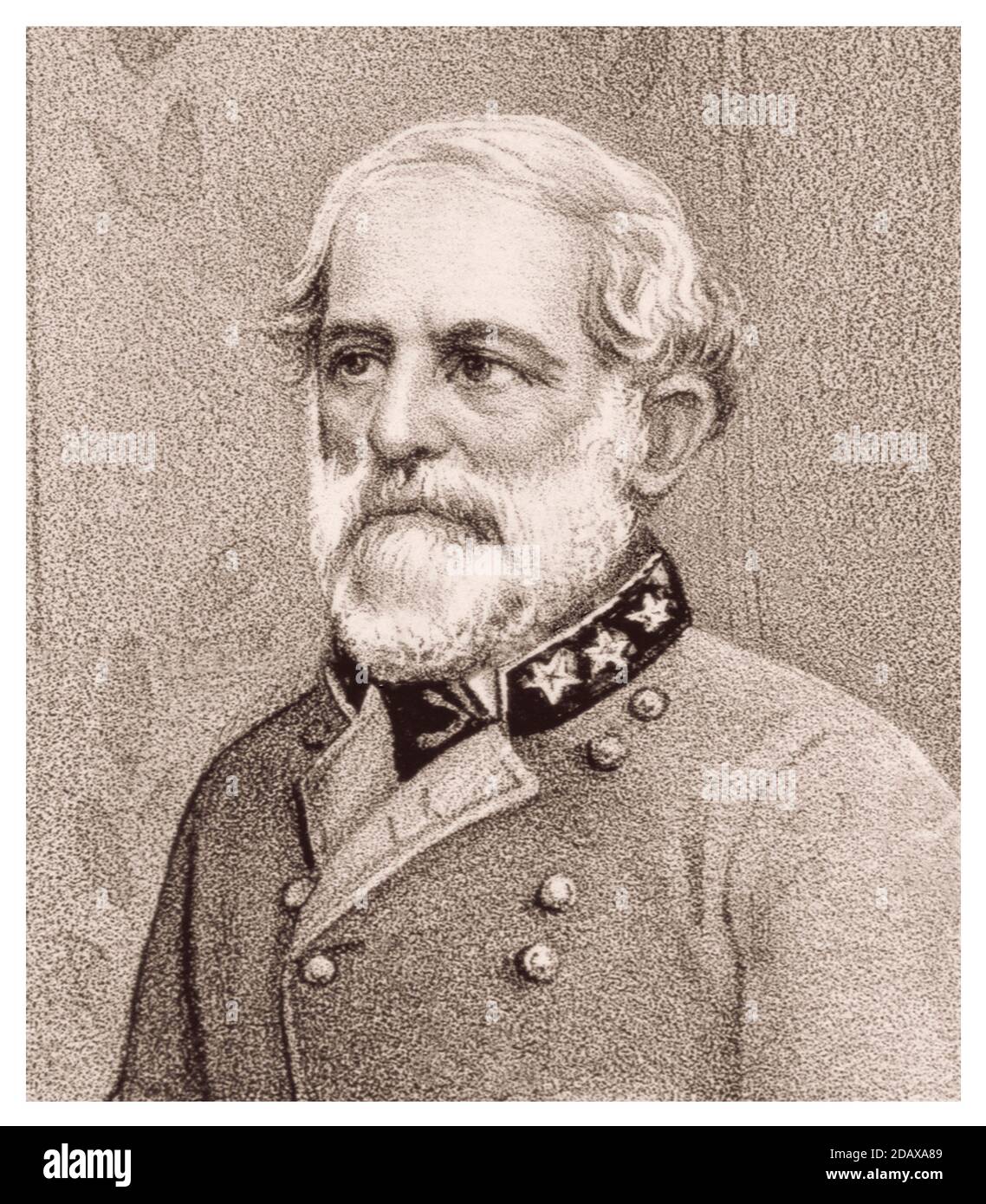Incisione di Robert Edward Lee. Robert Edward Lee (1807 – 1870) è stato un Foto Stock