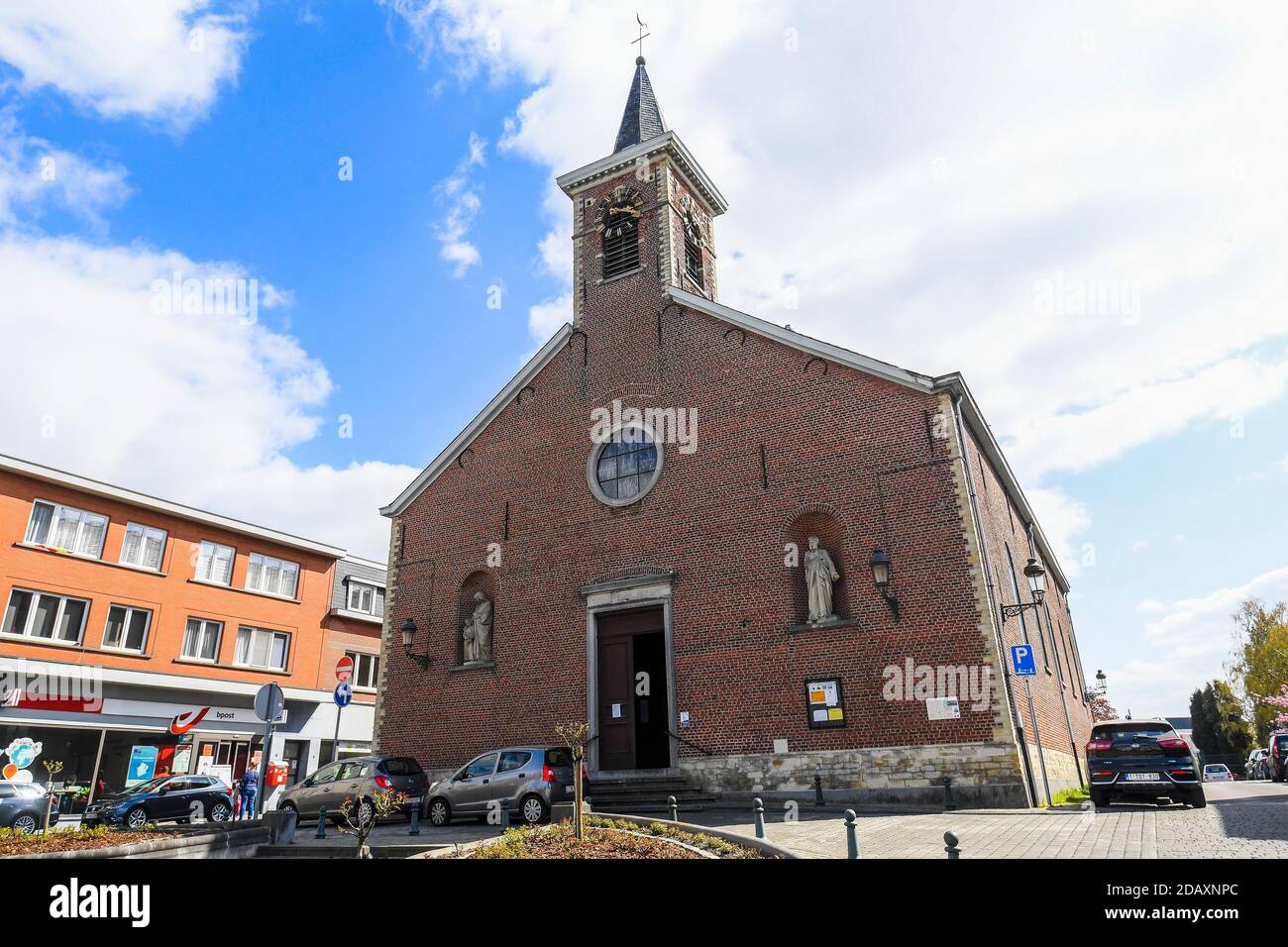 L'immagine mostra la chiesa di Saint-Anne-Sint-Annakerk ad Audergem/Oudergem, uno dei 19 comuni della regione Bruxelles-capitale, Foto Stock