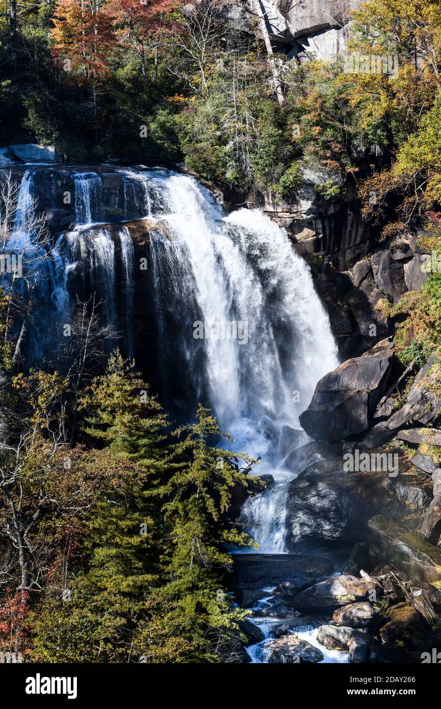 Whitewater Falls, Blue Ridge Parkway, North Carolina Foto Stock