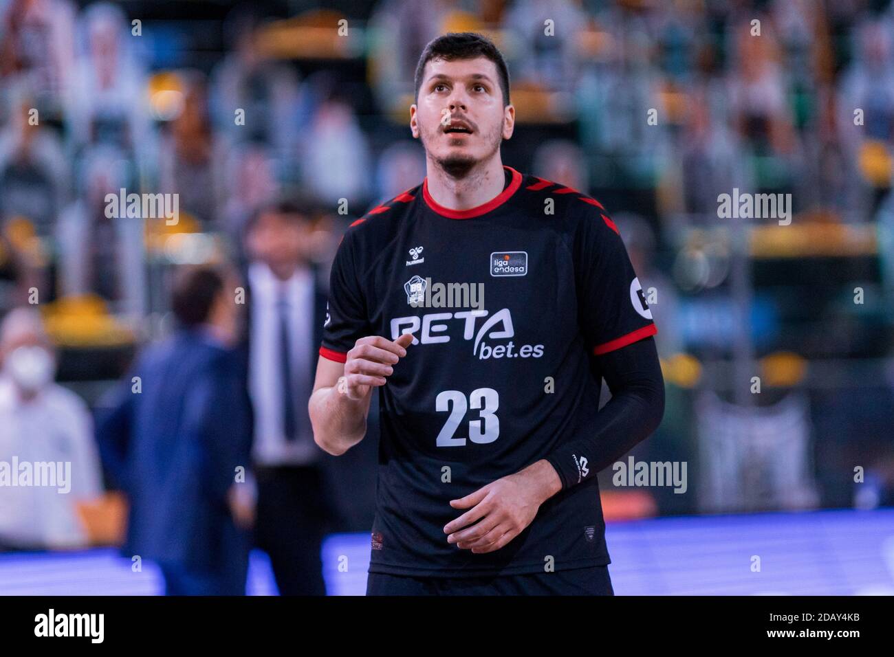 Bilbao, Paesi Baschi, SPAGNA. 15 novembre 2020. 04 novembre 2020, Bilbao, Paesi Baschi, SPAGNA: .GORAN HUSKIC (23) al suo debutto durante il gioco Liga Endesa settimana 11 tra Bilbao Basket e Murcia alla Miribilla Bilbao Arena. Credit: EDU del Fresno/ZUMA Wire/Alamy Live News Foto Stock