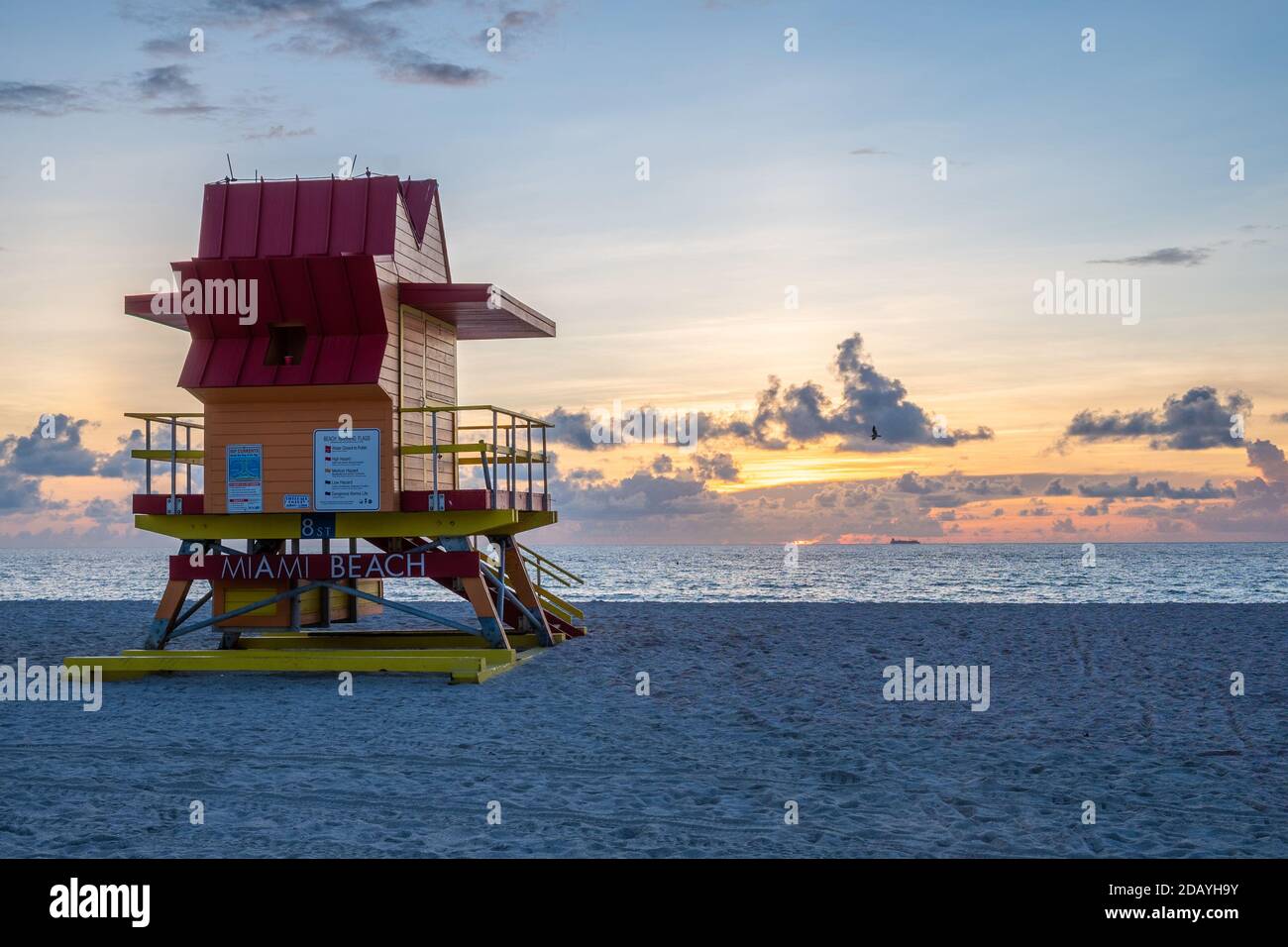 William Lane Beach Hut a Miami Beach, Florida Foto Stock