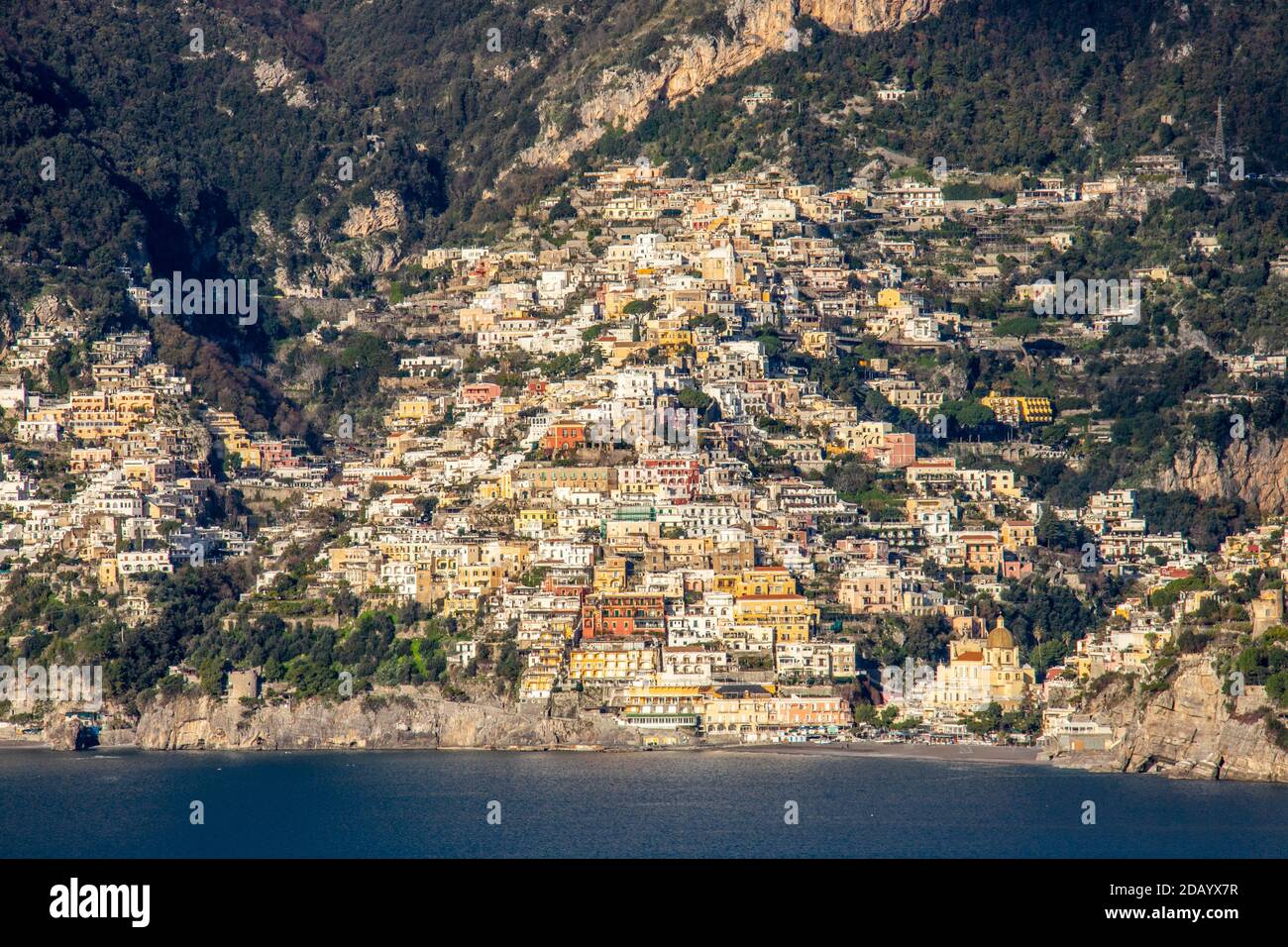 Positano, Provincia di Salerno, Costiera Amalfitana, Italia Foto Stock