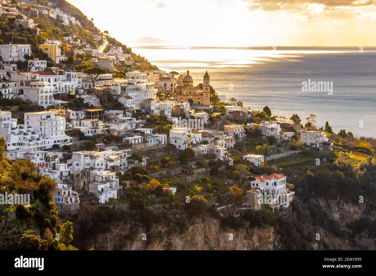 Praiano, Provincia di Salerno, Costiera Amalfitana, Italia Foto Stock