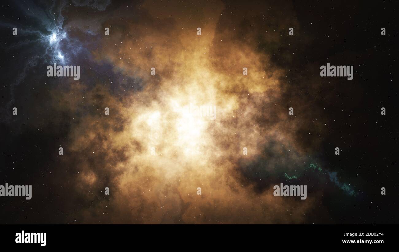Bella galassia astratta con bagliore. Nebulosa stellare generata Foto Stock