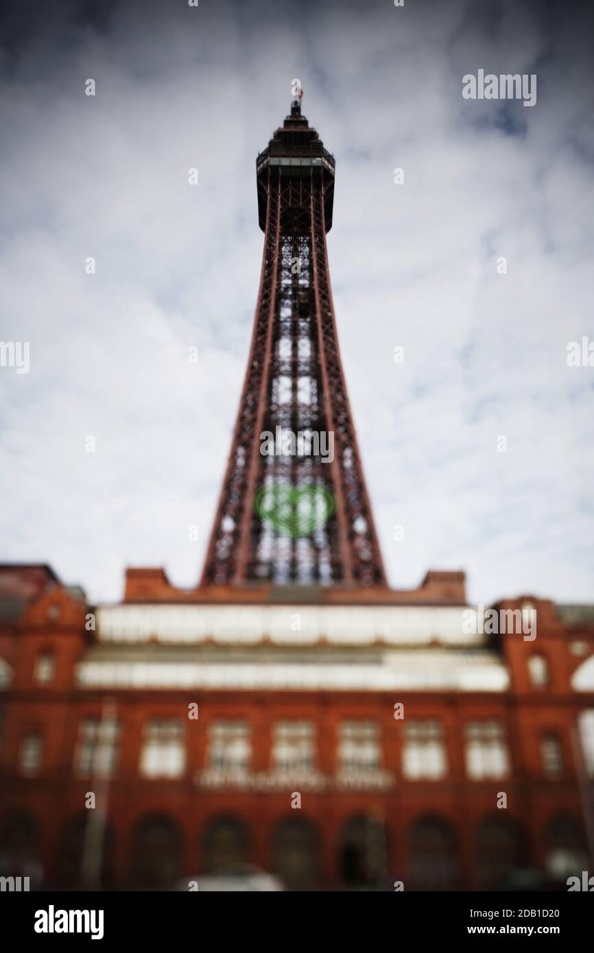 Dalla torre di Blackpool, Lancashire, Regno Unito. Foto Stock