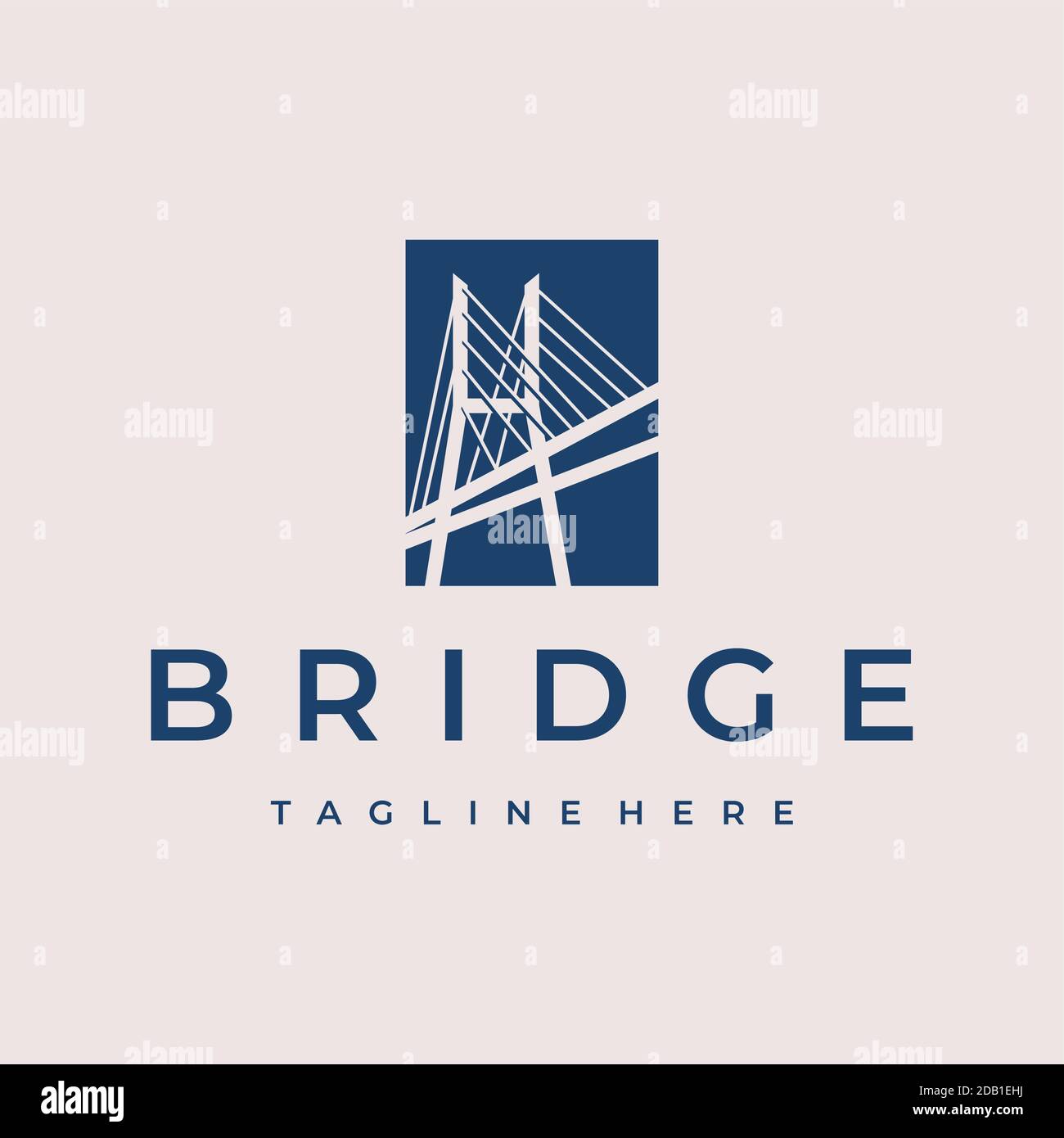 Vettore di design con logo Modern Bridge Illustrazione Vettoriale
