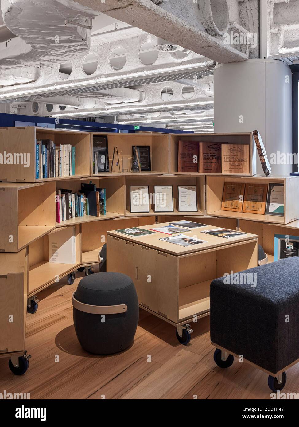 Angolo lettura. Fitzpatrick + Partners Studio, Sydney, Australia. Architetto: Fitzpatrick + Partners, 2020. Foto Stock
