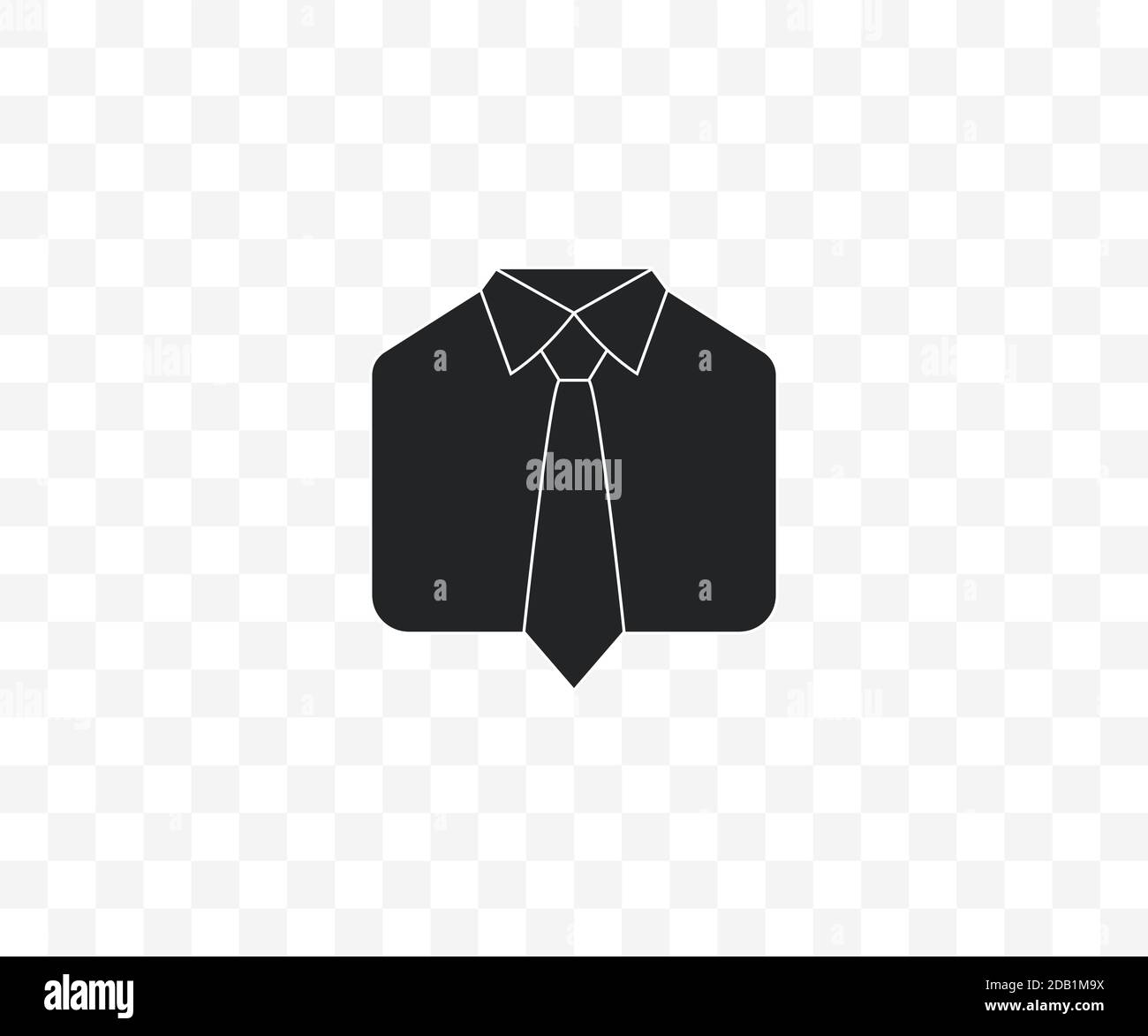 Icona cravatta, camicia, codice di abbigliamento. Illustrazione vettoriale. Illustrazione Vettoriale