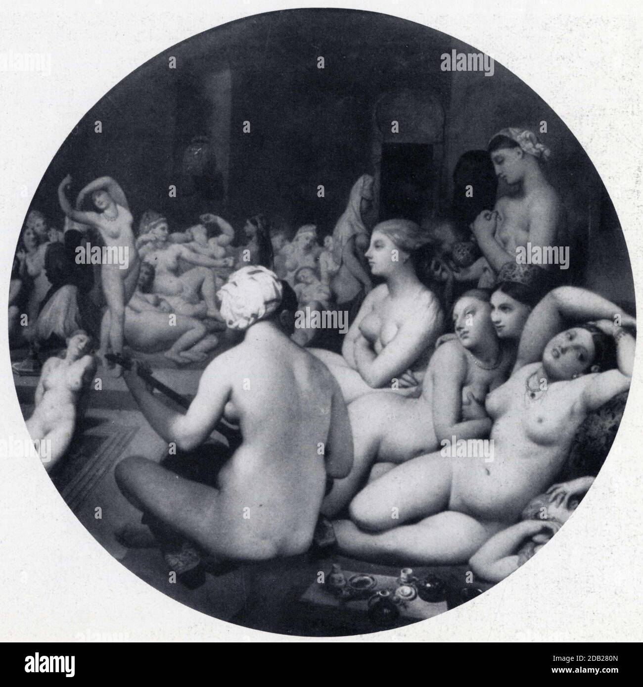 Jean-Auguste-Dominique Ingres. 1780-1867. Le bain turc. 1862. Foto Stock