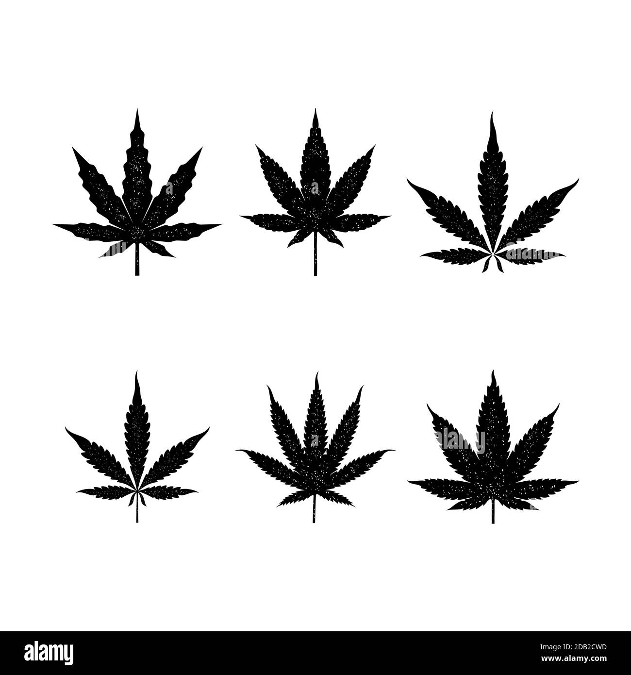 Vintage retro Rustic Silhouette cbd cannabis marijuana foglia di canapa logo design Illustrazione Vettoriale