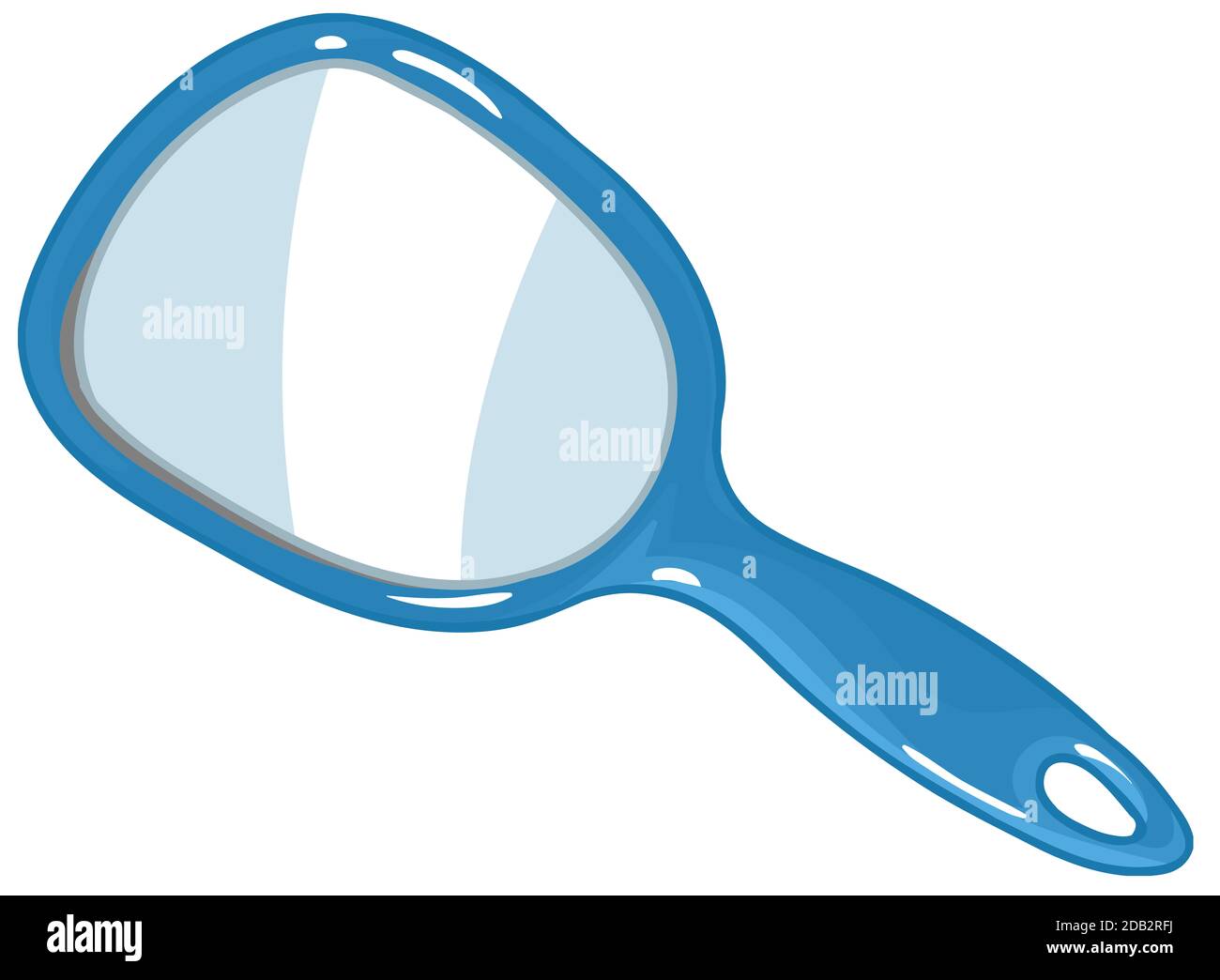 lo specchio portatile costituisce l'oggetto blu illustrazione Foto stock -  Alamy