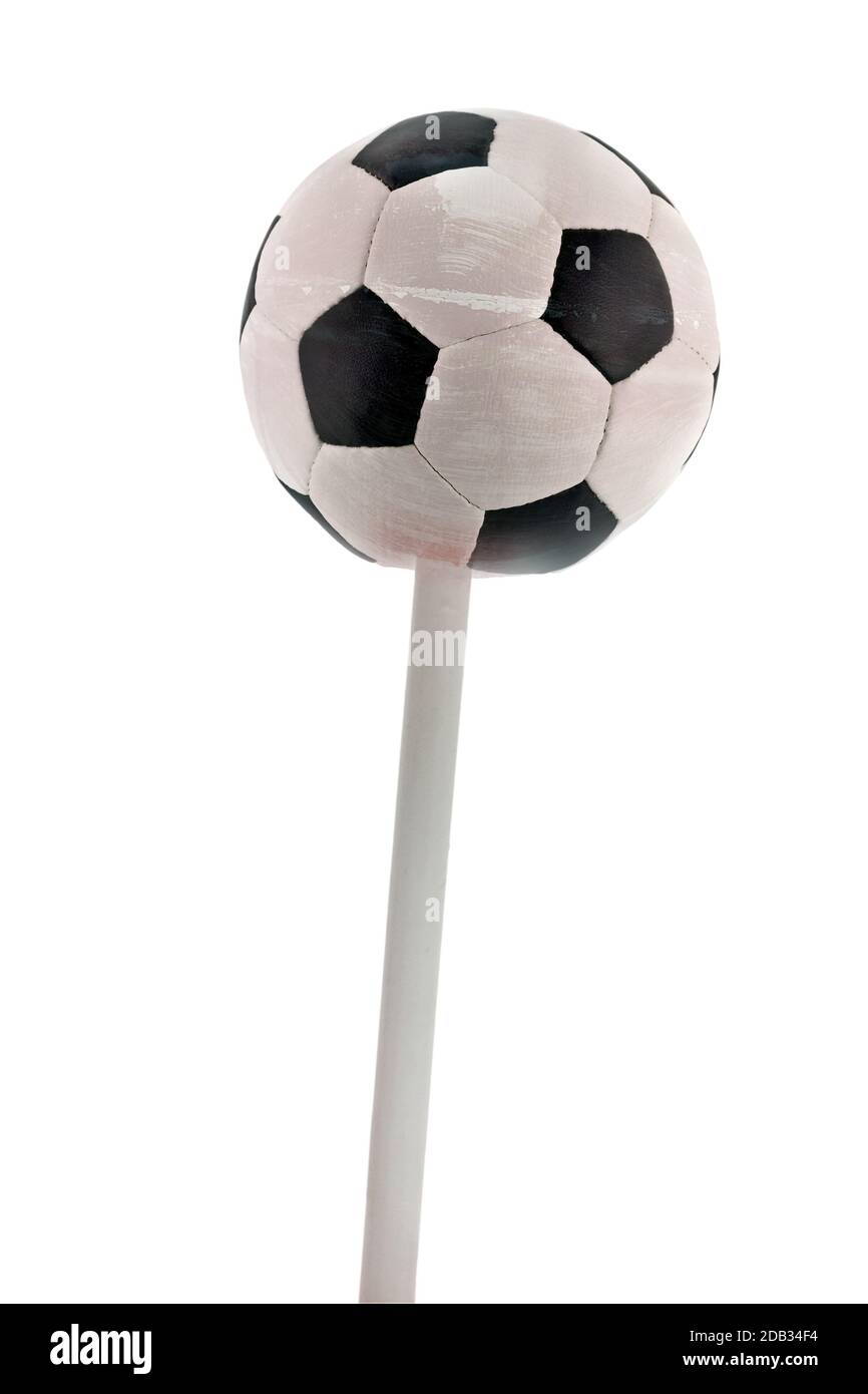 polpette da calcio bianco e nero lollipop carne dolce isolato Foto stock -  Alamy