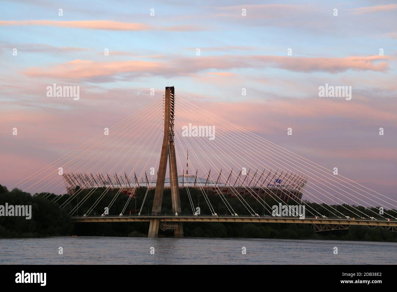 Stadio nazionale, vista sulla città di Varsavia, Polonia Foto Stock