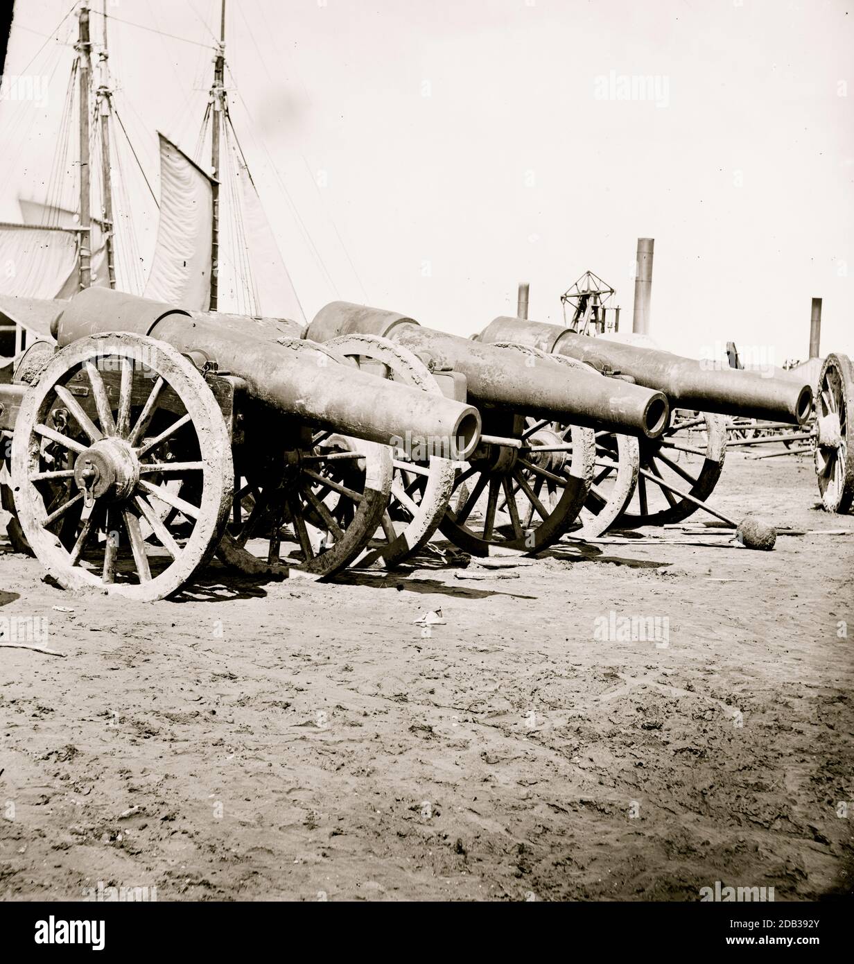 Richmond, Va. catturato assedio pistole a Rocketts;. Foto Stock