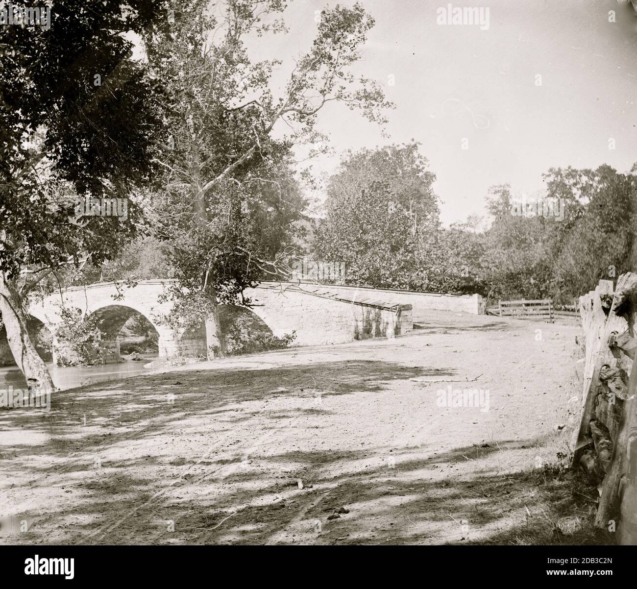 Fiume Anna settentrionale, Virginia. Vista interna del ponte di Chesterfield. Catturato dal 2° corpo sotto il Gen. Hancock, 23 maggio 1865. Foto Stock