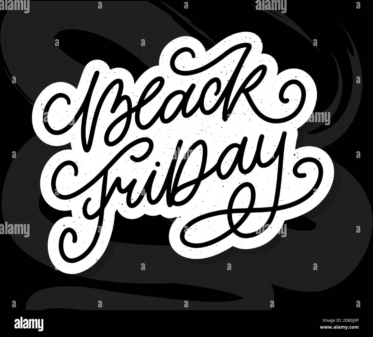 Black Friday Calligraphic Designs elementi retro Style ornamenti vintage Vendita, Clearance Vector lettering Illustrazione Vettoriale