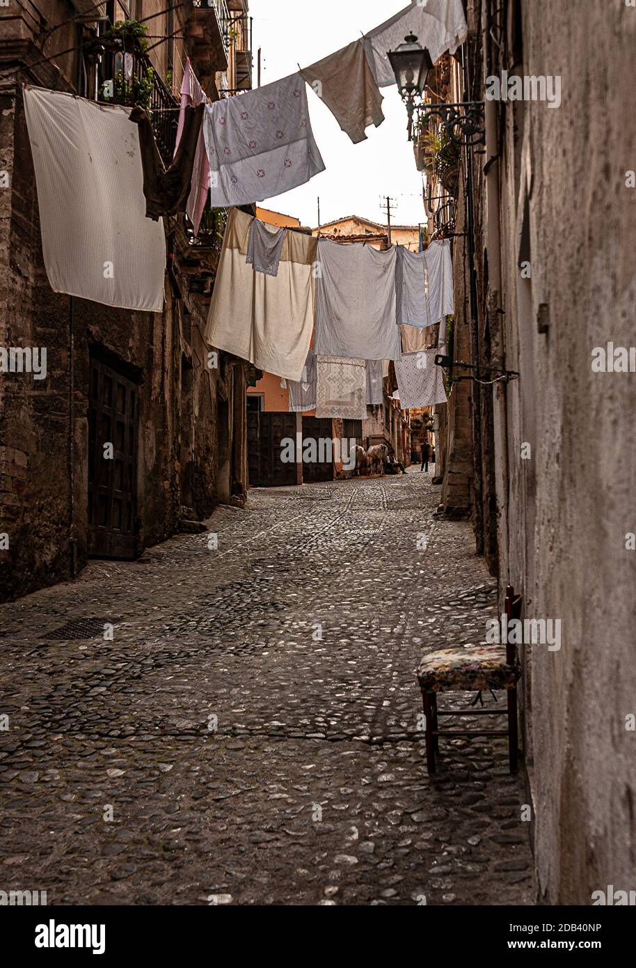 Italia Calabria Cosenza Vecchia Centro storico Foto Stock