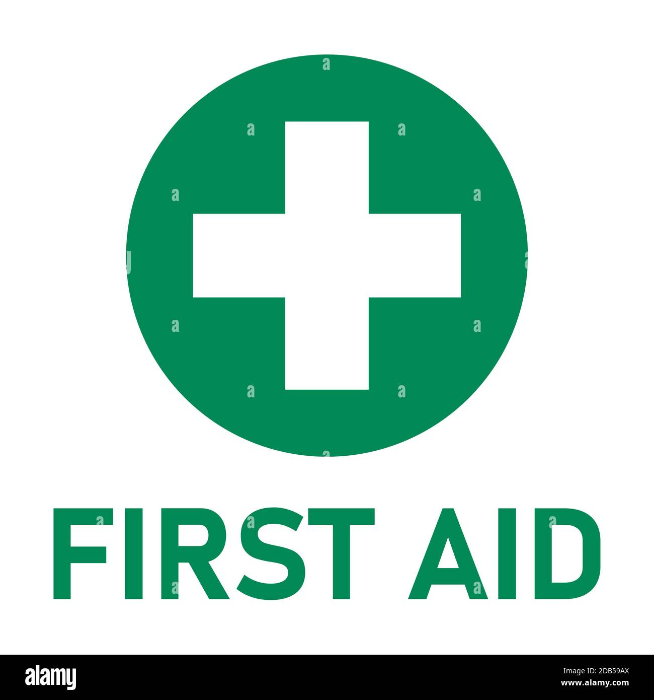 Icona di pronto soccorso verde con croce. Immagine vettoriale Immagine e  Vettoriale - Alamy