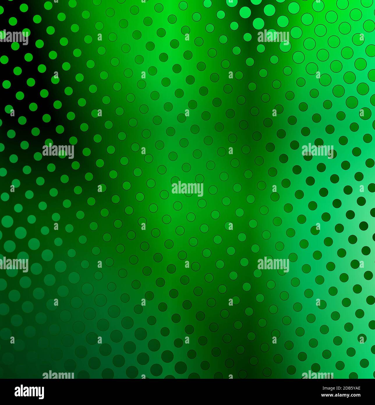 astratto sfondo verde con cerchi Foto Stock
