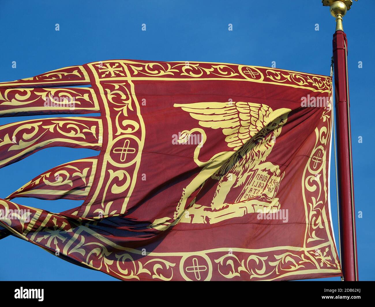 La bandiera di venezia Foto Stock
