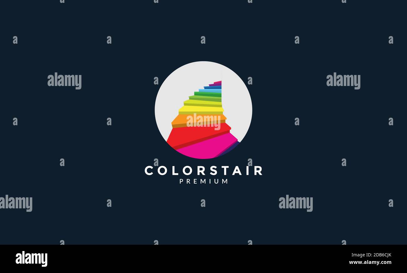 astratto colorato cerchio scale logo icona vettore illustrazione disegno Illustrazione Vettoriale